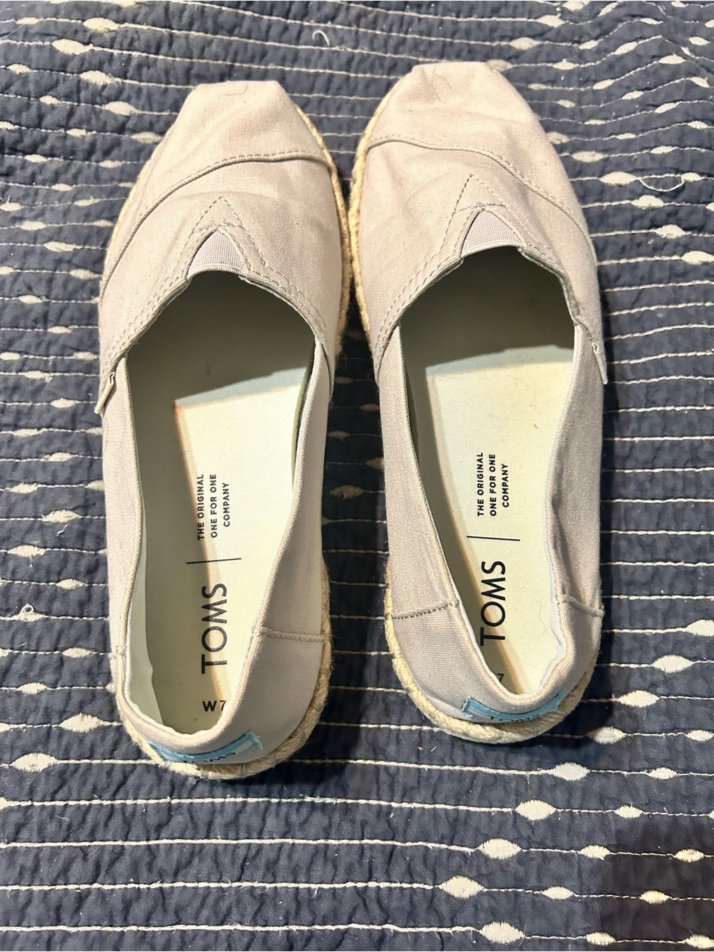 TOMS Women's Espadrille Slip-On in Light Gray